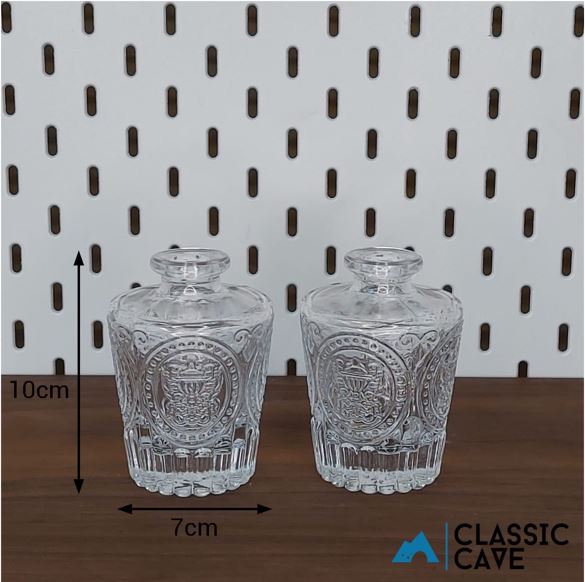 Transparent Glass Engraved Vase