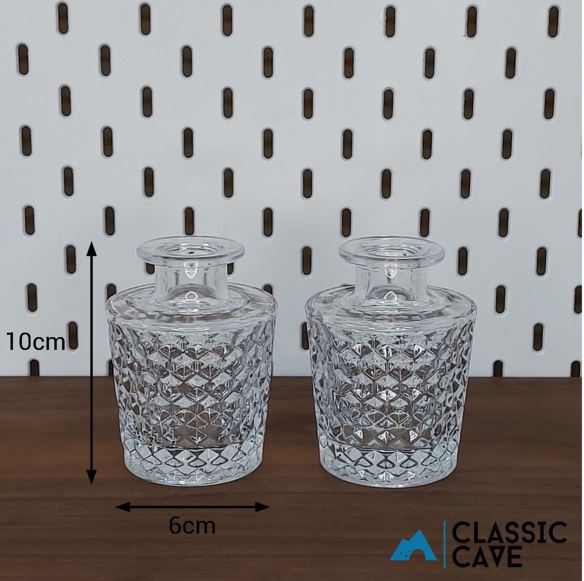 Transparent Glass Engraved Vase