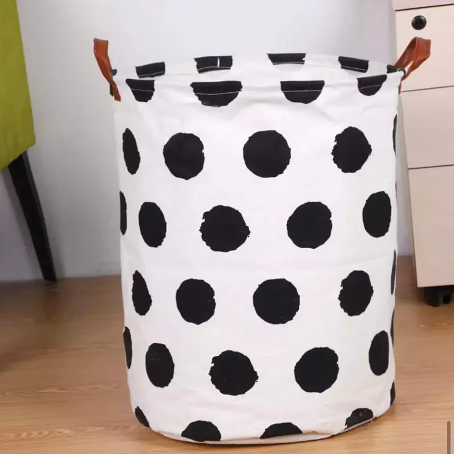 Black Dots Laundry Basket