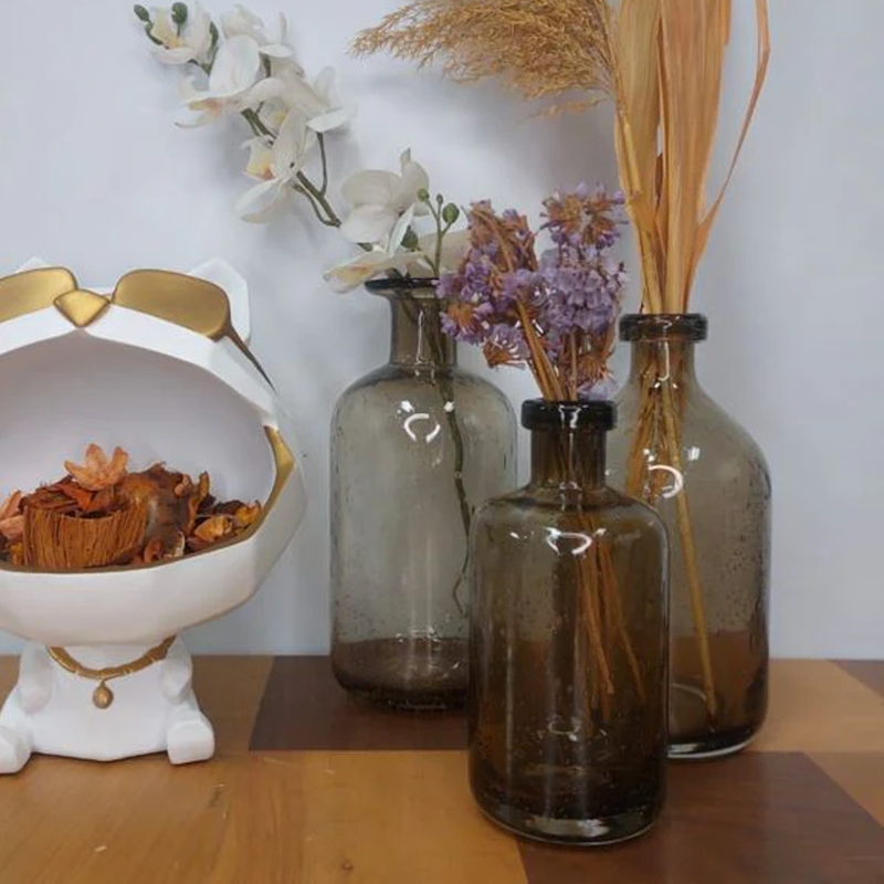 Brown Glass Vase