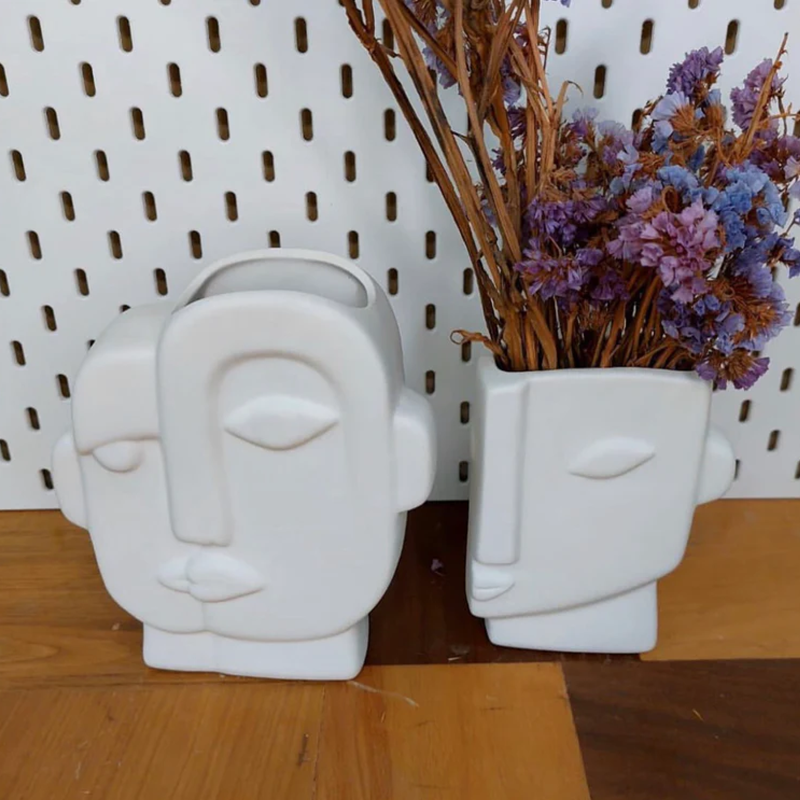 Ceramic Face Vase