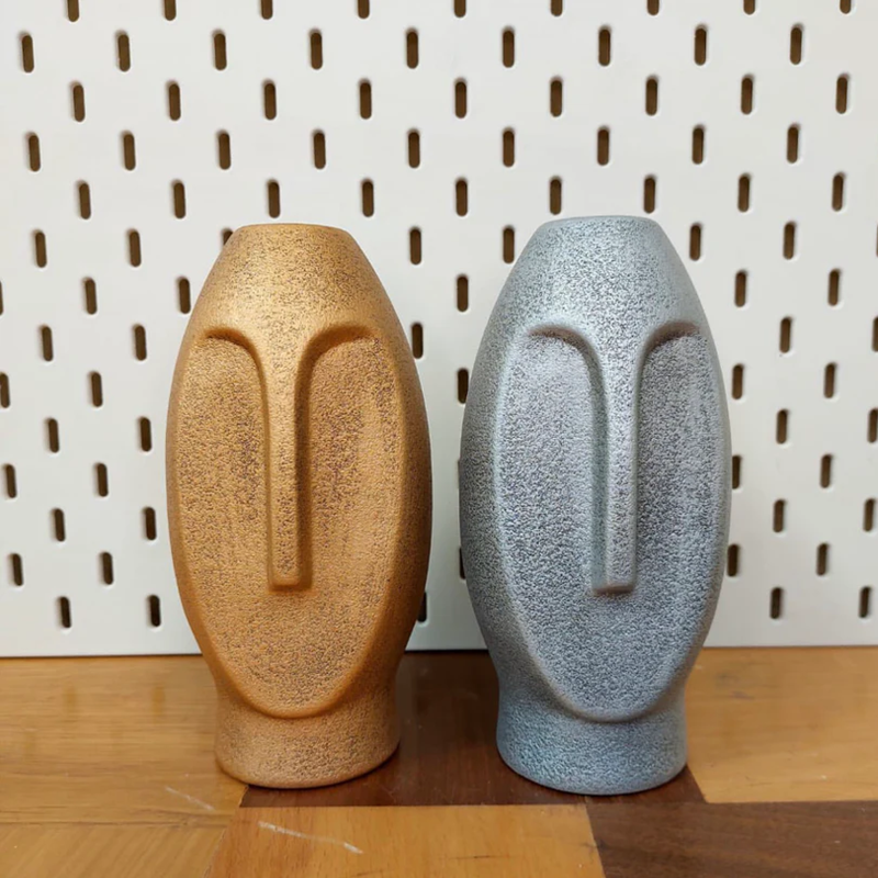 Ceramic Human Face Vase