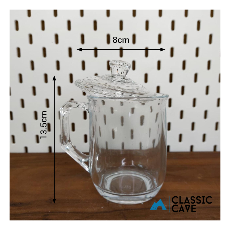 Transparent Glass Mug with Cover