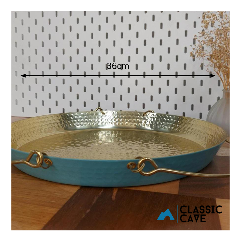 Gold Serving Tray with Handles