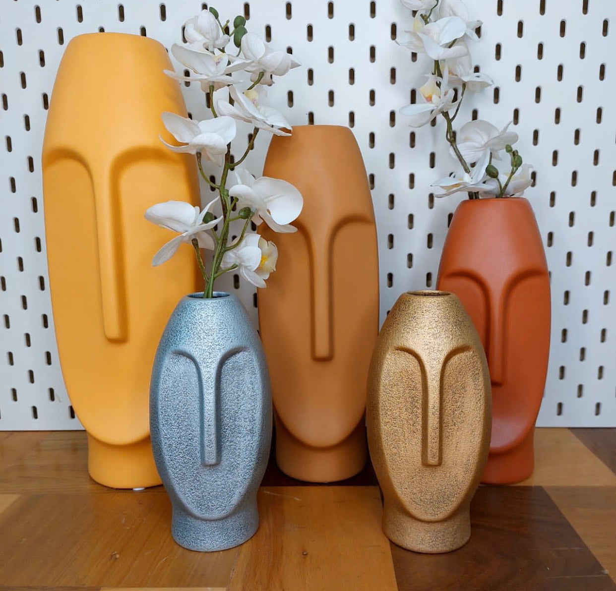 Ceramic Human Face Vase