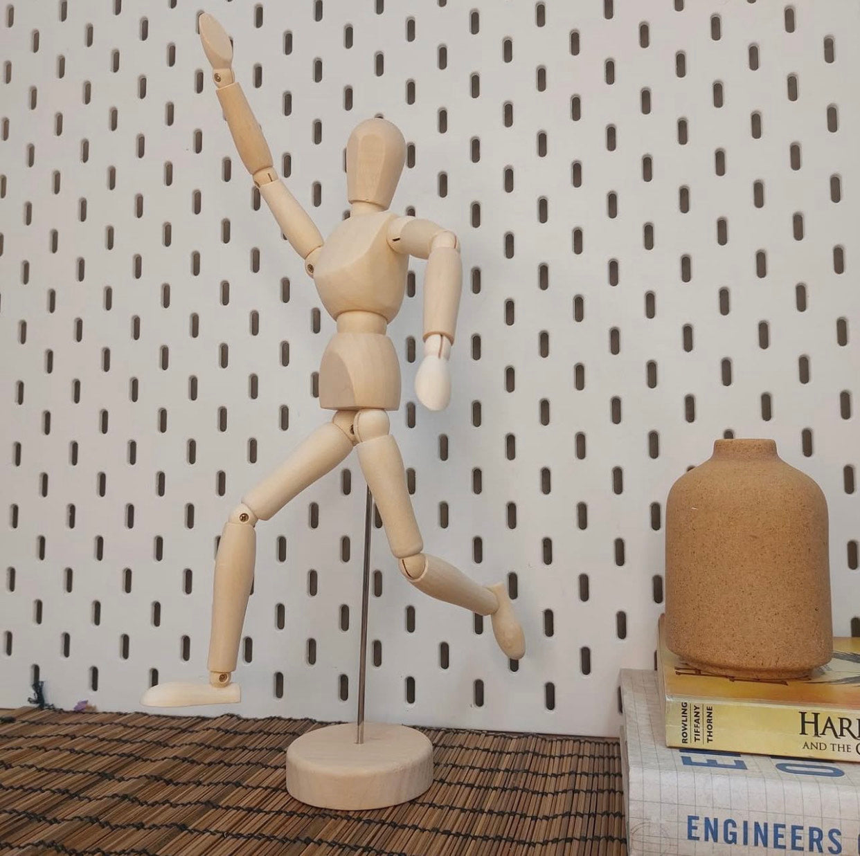Wood Human and Hand Statue