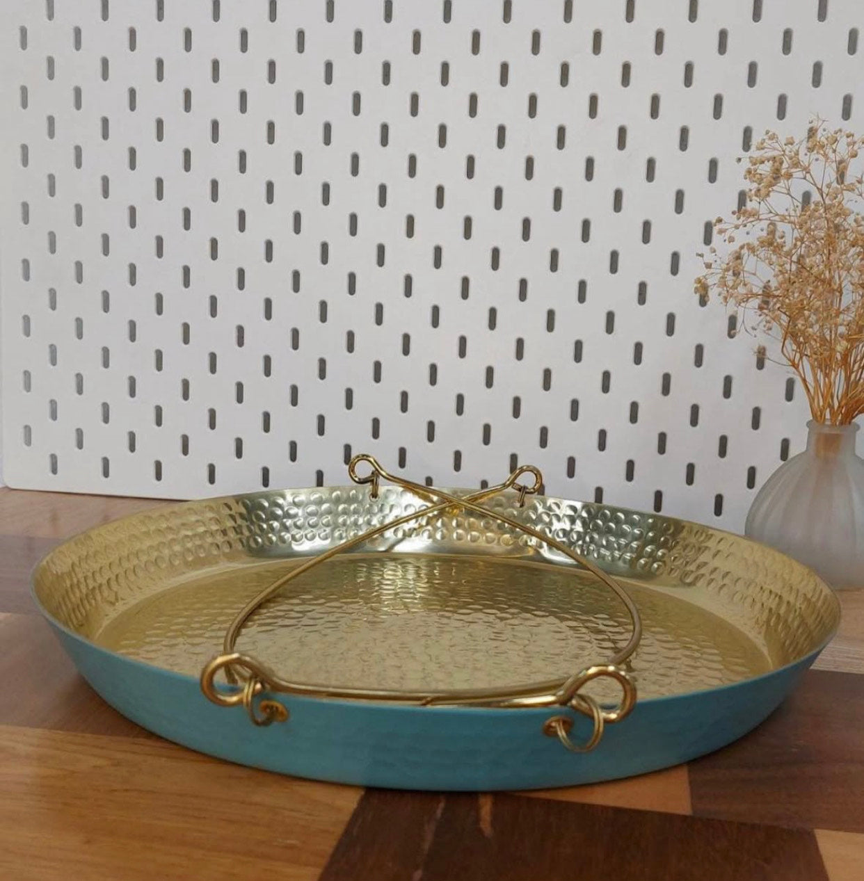 Gold Serving Tray with Handles