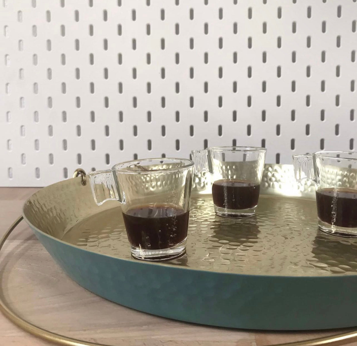 Gold Serving Tray with Handles