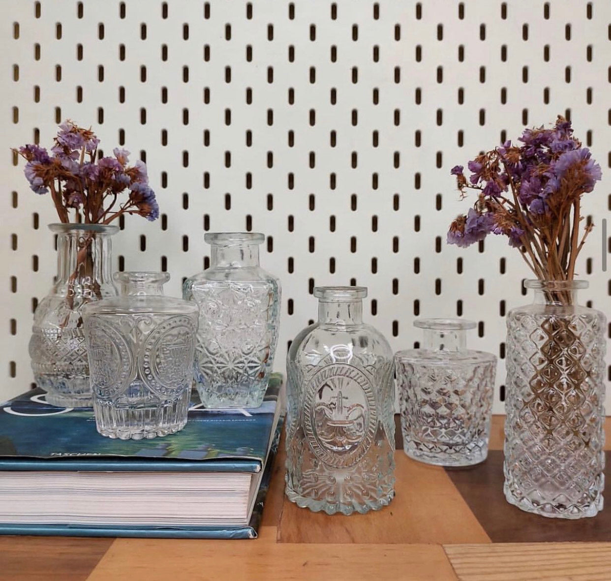 Transparent Glass Engraved Vase