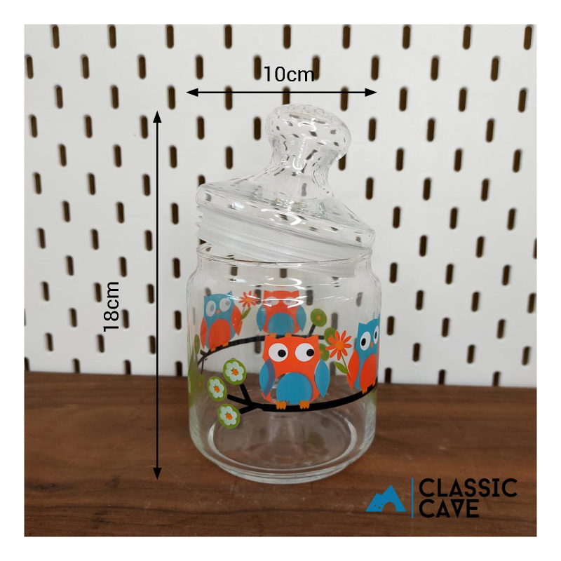 Owl Glass Jar - Set of 2