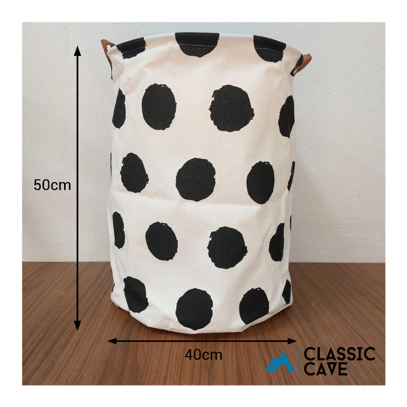 Black Dots Laundry Basket