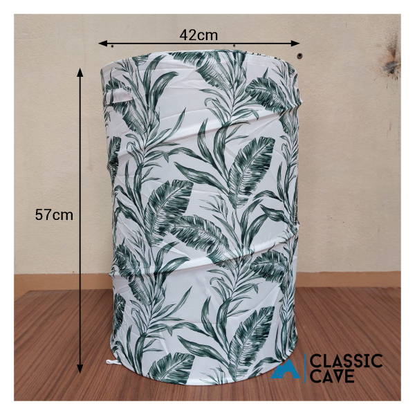 Green Leaves Laundry Basket