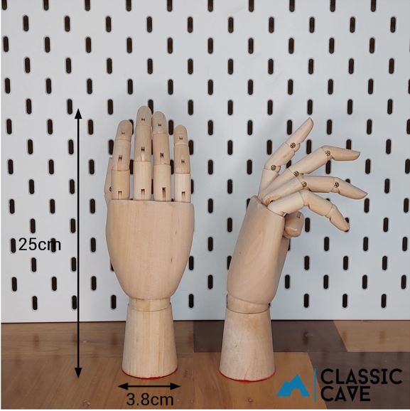 Wood Human and Hand Statue