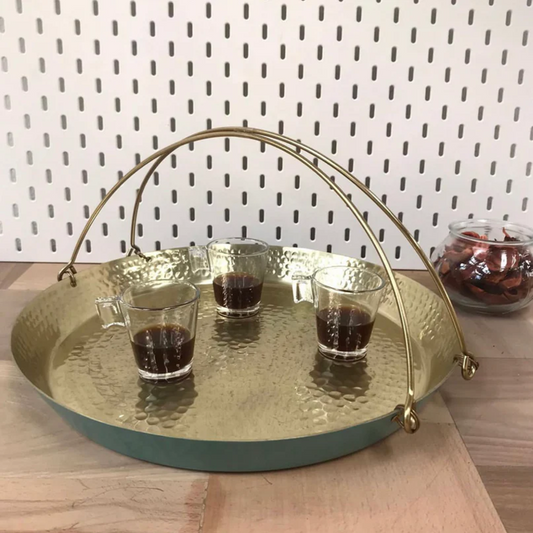 Gold Serving Tray with Handles