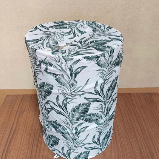 Green Leaves Laundry Basket